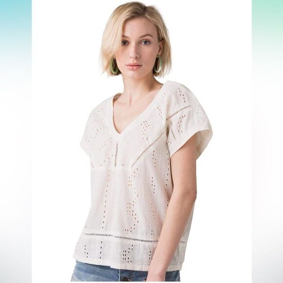 prAna Women's Keelie Top, Soft White, size Small. - Picture 1 of 11